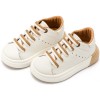 BabyWalker Βαπτιστικά παπούτσια Δερμάτινο δετό sneaker Λευκό -Μπεζ  EXC.5294